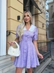 Платье мини классическое с воротником лилового цвета 37485 42/44 - изображение 2