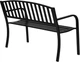 Ławka ogrodowa z oparciem ModernHome by Multistore 120 x 50 cm Czarna (WYI-XG223) - obraz 5