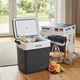 Автохолодильник Outtec 32 L Grey 12В/220В з дисплеєм та USB-портом - зображення 1