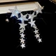 Сережки зі стразами у формі зірок "Stars", срібло - изображение 2