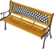 Drewniana ławka ogrodowa ModernHome by Multistore 126 x 51 cm (WYI-XG2072) - obraz 3