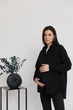 Сорочка вельветова для вагітних та годуючих мам Varna розмір S-М Lullababe Чорний - зображення 2