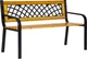 Drewniana ławka ogrodowa z ażurowym oparciem ModernHome by Multistore 118 x 52 cm (WYI-XG2090) - obraz 2