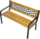 Drewniana ławka ogrodowa z ażurowym oparciem ModernHome by Multistore 118 x 52 cm (WYI-XG2090) - obraz 3
