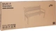Drewniana ławka ogrodowa z ażurowym oparciem ModernHome by Multistore 118 x 52 cm (WYI-XG2090) - obraz 6