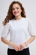 Блуза з ажурними рукавами Wear me L Білий (1_25_105_11068) - изображение 1
