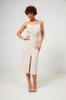 Сукня міді з перекрутом на тонких бретелях Wear me M Бежевий (16_25_WM006_11395) - изображение 1