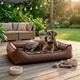 Уличная лежанка для самых больших собак BOSYAK Outdoor Waterproof 145х115 Коричневая (для гигантских пород) - изображение 1