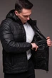 Куртка Side мужская демисезонная теплая с капюшоном XL черная (2491) - изображение 3
