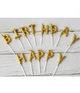 Набор свечей для торта Pelican "Happy Birthday" золото 3427 - изображение 1