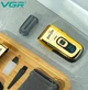 Професійний шейвер-бритва VGR V-332 акумуляторна, сіткова електробритва для сухого гоління з висувним тримером, LED-дисплей, Li-Ion 1200 мАч, до 150 хв роботи, водонепроникний корпус, USB-зарядка, комплект із запасною сіткою та оксамитовим чохлом - изображение 7