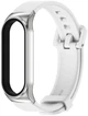Ремінець силіконовий з металевою капсулою Mi Jobs Premium Comfort для фітнес браслета Xiaomi Mi Band 3 4 5 6 Білий (mrk2228) - зображення 1