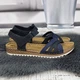 Босоножки женские Inblu синие кожаные 36р (23 см) 4788 - изображение 3