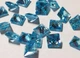 Квадратный голубой куб. циркон 5 MM (2858) - изображение 3
