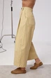 Укороченные котоновые брюки со складками Lurex Бежевый M (250200) - изображение 5