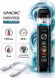 POD Smok Novo 6 Ultra KIT Lake Blue многразоовая Смок Ново электронная сигарета на 1700мАч до 40 Вт сенсорное управление быстрая зарядка картридж на 3 мл синяя - изображение 2