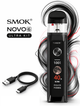 Многоразовая Pod-система Smok Novo 6 Ultra KIT Black Смок Ново под система на 1700мАч до 40 Вт сенсорный дисплей заправка верхняя 3 мл чёрная - изображение 1
