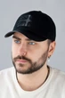Бейсболка кашемировая мужская Braxton "Signature Cap", козырек экокожа нашивка(6104), Черный - изображение 5