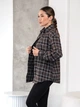 Женская рубашка хлопковая оверсайз в клетку из фланели Teamv Flanel Коричневая S - изображение 3