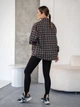 Женская рубашка хлопковая оверсайз в клетку из фланели Teamv Flanel Коричневая S - изображение 5