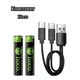 Аккумуляторы AAA Hoco JA4 1.5V 1200mWh Li-ion USB-C LR03 – перезаряжаемые батарейки с Type-C, 2 шт - изображение 2