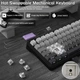 Бездротова ігрова механічна клавітура Attack shark x85 Grey countur gradient 75%, Hot-Swap, RGB, 2.4GHz/Bluetooth/USB - изображение 14