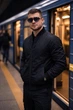 Мужской демисезонный бомбер Challenge / Челлендж водоотталкивающий от Intruder (Черный, L) - изображение 2