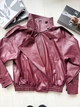 Куртка женская из экокожи бургунди 42-50 р5041.М544 - изображение 2