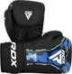 Боксерські рукавиці RDX BOXING GLOVES NEW AURA F17 чорний, синій Унісекс 10 унцій - зображення 2