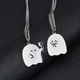 Парные кулоны привидения на цепочке набор 2 шт подвески для пары или друзей - изображение 7