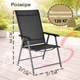 Стілець садовий розкладний з текстилену Garden Chair Rimini SC-044 Сірий каркас - зображення 5