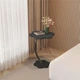 Прикроватный кофейный столик Flower 40х30х62 см с ножкой из углеродистой стали, черный - изображение 3