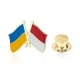 Значок BROCHE брошь бижутерия Флаги Украина-Монако BRGV115403 - изображение 1