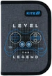 Пенал шкільний Kite Level UP 1 відділення з наповненням 20.5х14х4 см Чорний з сірим (K26-622H-6) - зображення 1