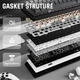 Клавиатура ATTACK SHARK X66 Gradient Grey Беспроводная Механическая RGB Подсветка С Поддержкой HOT-SWAP - изображение 8