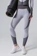 Женские спортивные леггинсы из микрофибры Giulia LEGGINGS SPORT FIT L/XL Multicolor-white/grey, бесшовные, для спорта - изображение 2