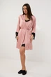 Халат жіночий шовковий великих розмірів літній BARWA garments 389 XL Пудровий (2110003894884) - изображение 1