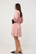 Халат жіночий шовковий великих розмірів літній BARWA garments 389 XL Пудровий (2110003894884) - изображение 2