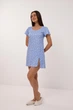Нічна сорочка жіноча великих розмірів бавовняна BARWA garments 0366 XL Блакитна (2110003664036) - изображение 3