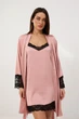 Халат жіночий шовковий великих розмірів літній BARWA garments 389 XL Пудровий (2110003894884) - изображение 6