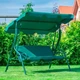 Садовая качель 4Р Garden трёхместная с навесом Зеленая - изображение 8