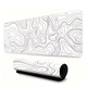 Килимок для миші 900х400х2 мм. White Contour, белый с линиями, из ткани и резины, Control-поверхность, прошитые края - изображение 1
