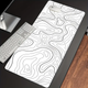 Килимок для миші 900х400х2 мм. White Contour, белый с линиями, из ткани и резины, Control-поверхность, прошитые края - изображение 3