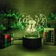 3D-ночник Сердце LOVE, лампа, светильник, с пультом управления, 16 цветов RGB - изображение 6