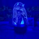 3D-ночник код 002, Zero Two с аниме Милый в Франксе, лампа, светильник, с пультом управления, 16 цветов RGB - изображение 3