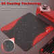 Игровой коврик ATTACK SHARK CM02 eSport Black Red 450×400×4 мм, водостойкий, микрошов, текстурированная поверхность - изображение 5