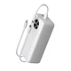Повербанк TEG Bengmax білий 30000 mAh 22.5W зі вбудованими кабелями Type-C та Lightning (80-165-8094-01) - зображення 1