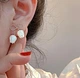 Жіночі сережки Тюльпани Fashion jewelry Білі - зображення 4