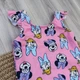 Купальник слитный детский Primark Минни Маус розовый для девочки, пляжный 74 см. - изображение 3