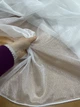 Тюль Kristal однотонний молочний висота 2,90 м х 1 м.пог. - зображення 3